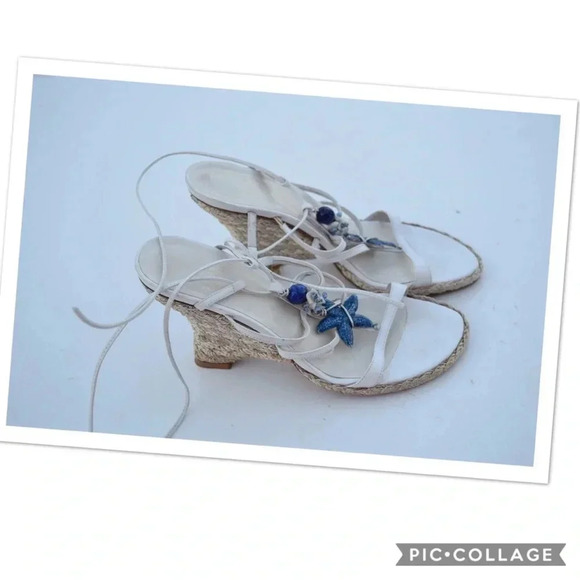 Stuart Weitzman Ankle wrap espradille wedges - Picture 1 of 8